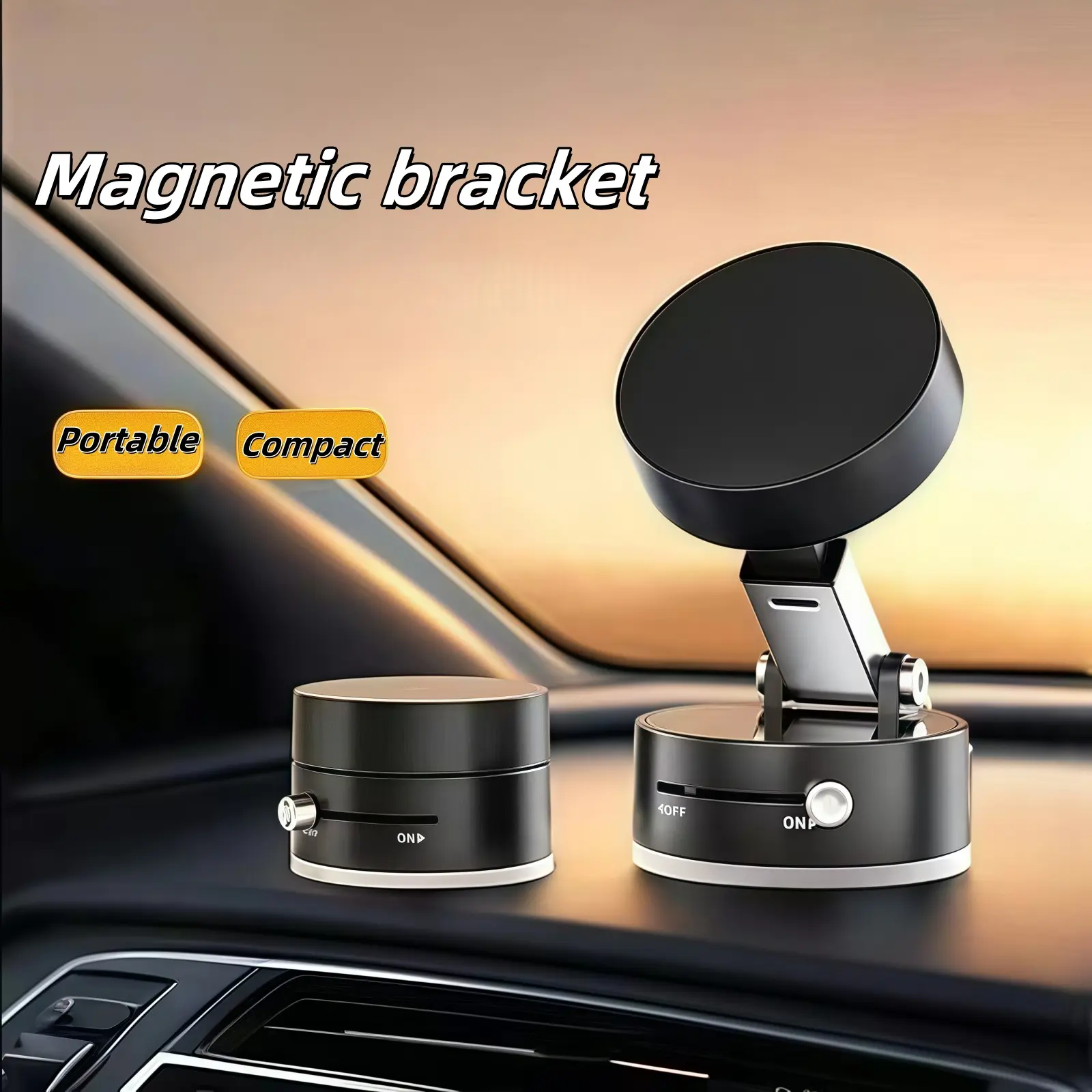 Magnetic Phone Holder, Vacuum Suction Cup Magnetic Phone Holder, Multifunctional Phone Stand for Home Office, Phone Accessories for iPhone & Android vacuum  phone  holder