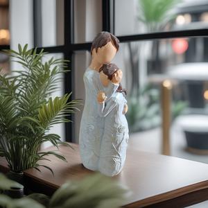 Mother & Daughter Design Resin Ornament, 1 Count Modern Desktop Decoration, Home Decor Supplies for Living Room Bedroom Dining Room