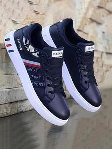 Men's Fashionable Lace Up Low Top Sneakers, Casual Comfortable Breathable Sports Shoes, Male All-match Round Toe Shoes for Daily Wear