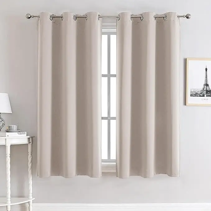 Blackout Curtains for Bedroom Super Soft Solid Thermal Insulated Eyelet Blackout Curtains for Living Room 4