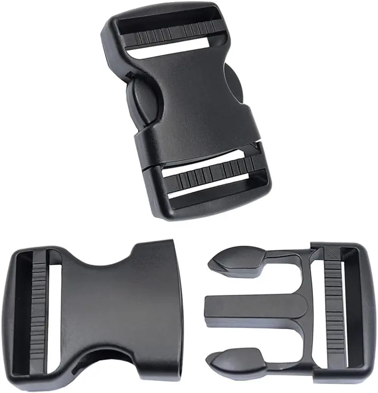 Side Release Buckles 38mm Heavy Duty Plastic Buckle Clips Snap Clasps Dual Adjustable Backpack Buckle Replacement No Sewing 2 Sets 0
