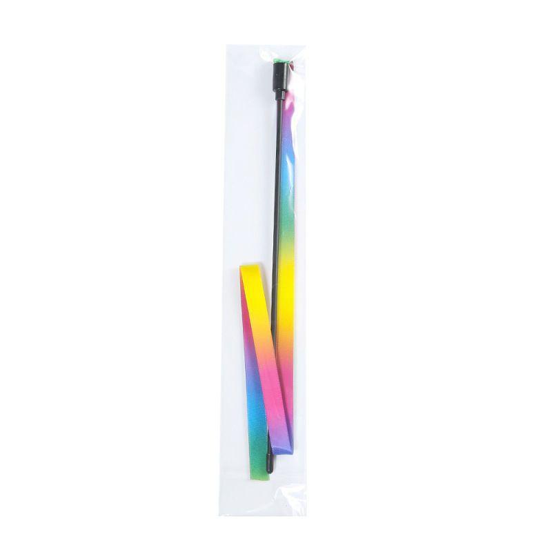 Product Introduction of Pet Cat Toys Cute Funny Rainbow Strips Stick Cat Teaser Wand  Pet Toys for Cats Interactive Toys Cat Supplies Pet Products 1