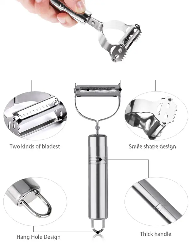High Quality Stainless Steel Potato Cucumber Carrot Grater Julienne Peeler Vegetables Fruit Peeler Vegetable Slicer Kitchen 1