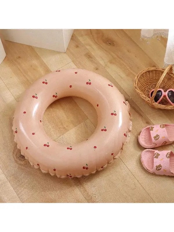 1pc Cherry-Shaped Inflatable Swim Ring – Fun PVC Pool Float for Adults & Teens, Ideal for Beach, Outdoor Water Play & Summer Swimming 3