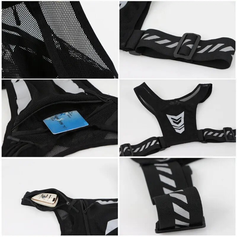 Water Bottle Chest Pack Running Vest Cycling Backpack Phone Breathable Comfort 5