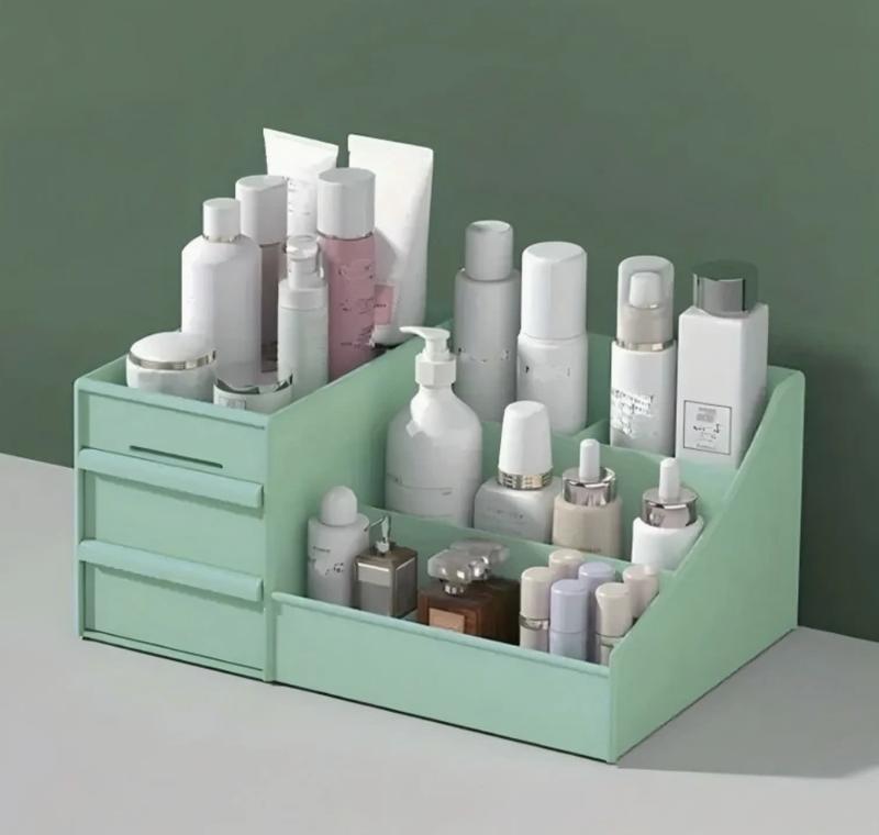 Makeup Organizer Makeup Storage Box with Drawers Plastic Household Storage for Makeup Desk Organizer Multi Purpose Desk Storage Box Space Saving Home Organizer Home Decor 1