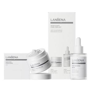 Blackhead Removing Set, 1 Set Deep Cleansing Nose Mask & Shrinking Pores Serum & Nose Mask Paper, Facial Skin Care Product for Women & Men, LANBENA Pore Removal, Birthday Gift Ideas