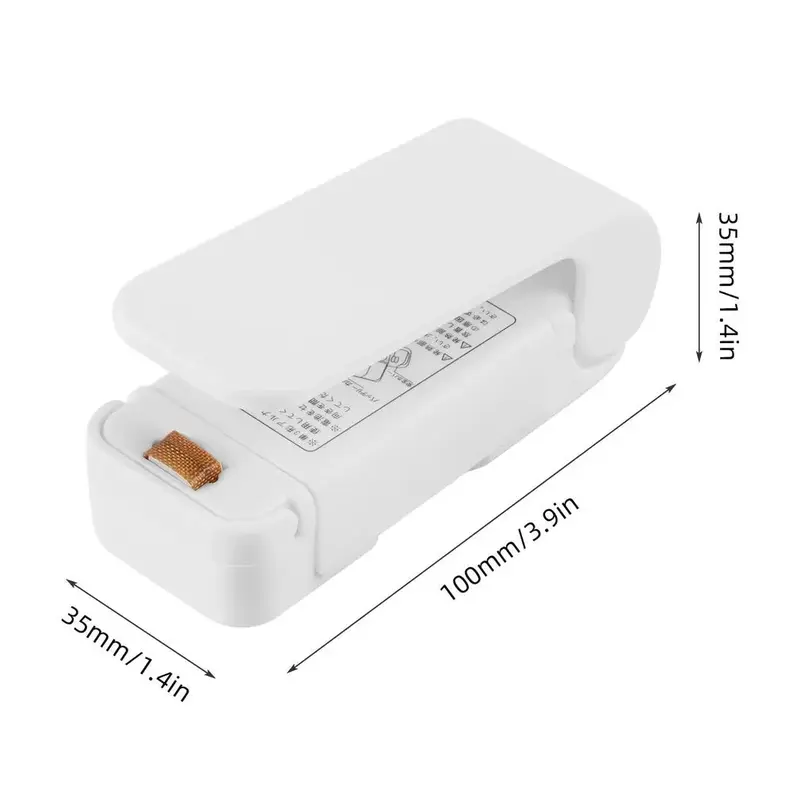 Portable Mini Bag Heat Sealer – White Home Food Storage Sealing Clip 2