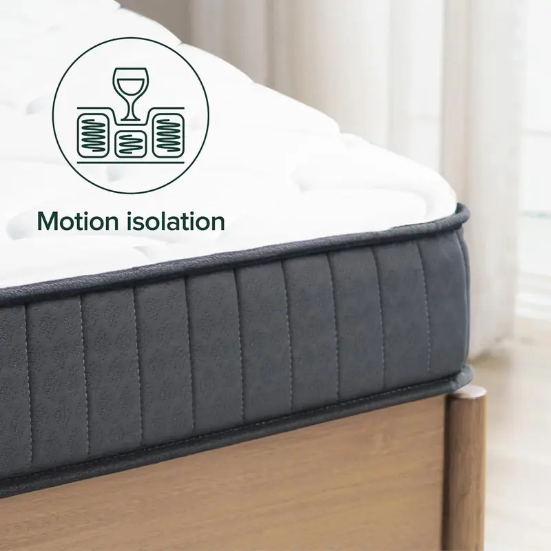 ZINUS Single Pocket Spring & Memory Foam Mattress - 3 ft x 6.2ft & 6 Inch depth |   Skin-friendly Soft & Durable |   Orthopedic Mattress |   Perfect Ergonomic Sleeping Position |   OEKO-TEX Certified, White 2