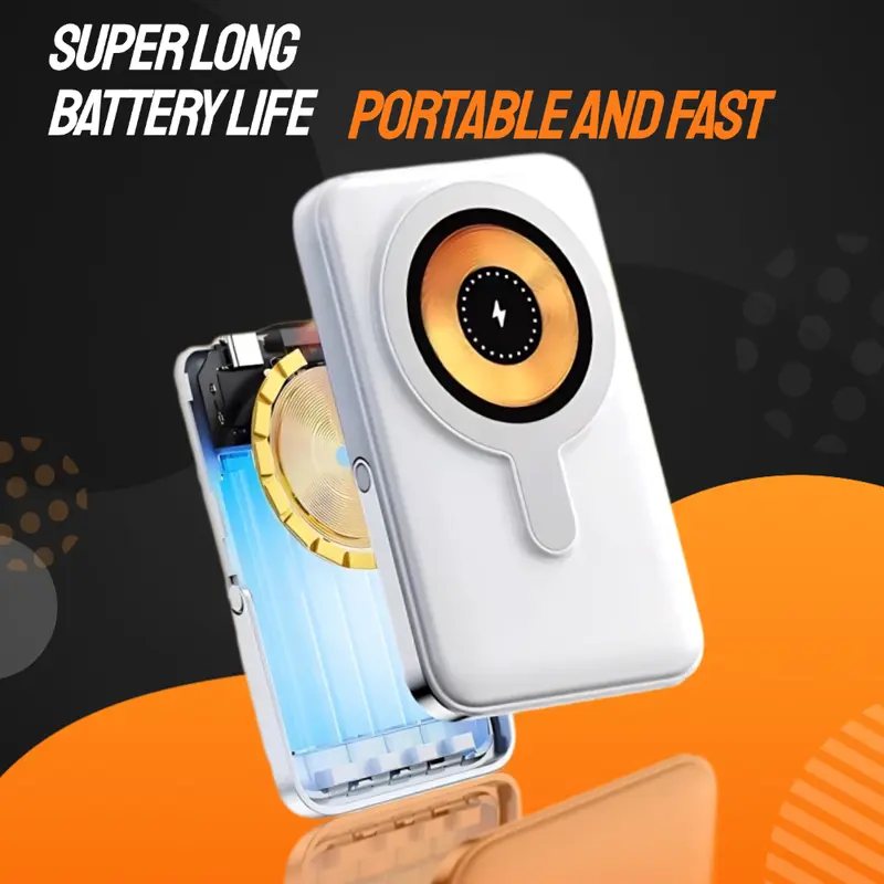 Magnetic Portable Charger | 10K mAh Fast Wireless Power Bank for iPhone & Android 3
