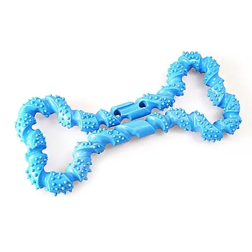 Durable Pet Dog Toy Silicone Bone – 18cm Flexible Chew Toy for Dogs, Assorted Colours, Safe & Non-Toxic, Ideal for Dental Health, Teething, and Fetch (Parcel Rate) 1
