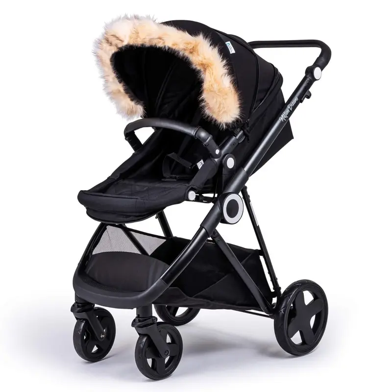 Pram Fur Hood Trim Attachment for Pushchair Compatible with Hartan 2