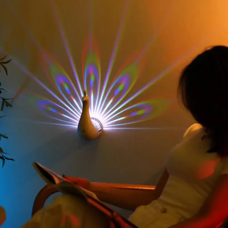 Peacock Projector Lamp for Home Theater and Entertainment 0