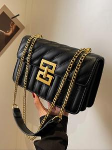 Women's Fashion Chain Strap Crossbody Bag, Casual Versatile Shoulder Bag for Daily Travel Work Commute, Trendy All-match Commuter Bag, Girl Fashionable Shopping Bag, Crossbody Shoulder Purses