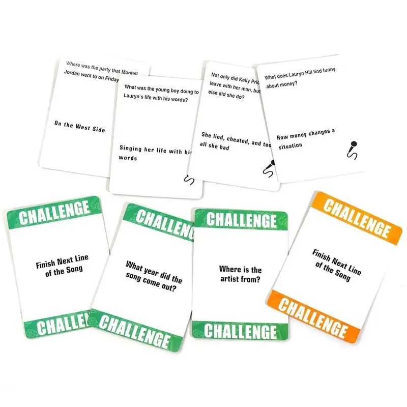 Lyrically Correct 90's &2000's Hip Hop& R&B Music Trivia Card Game for Friends+ card  catching  game pilescard  game board  games 5