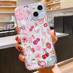 Fashion Pattern Phone Case, Cute Decorative Phone Protector Cover, Durable Anti-drop Cellphone Decorative Protective Case, Total Protective Shockproof Mobile Phone Cover for iPhone, Phone Accessories
