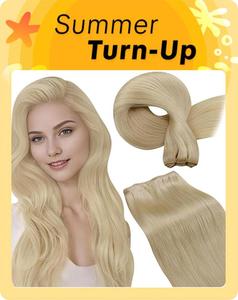 LaaVoo Sew in Hair Extensions Real Human Hair Double Weft Hair Extensions