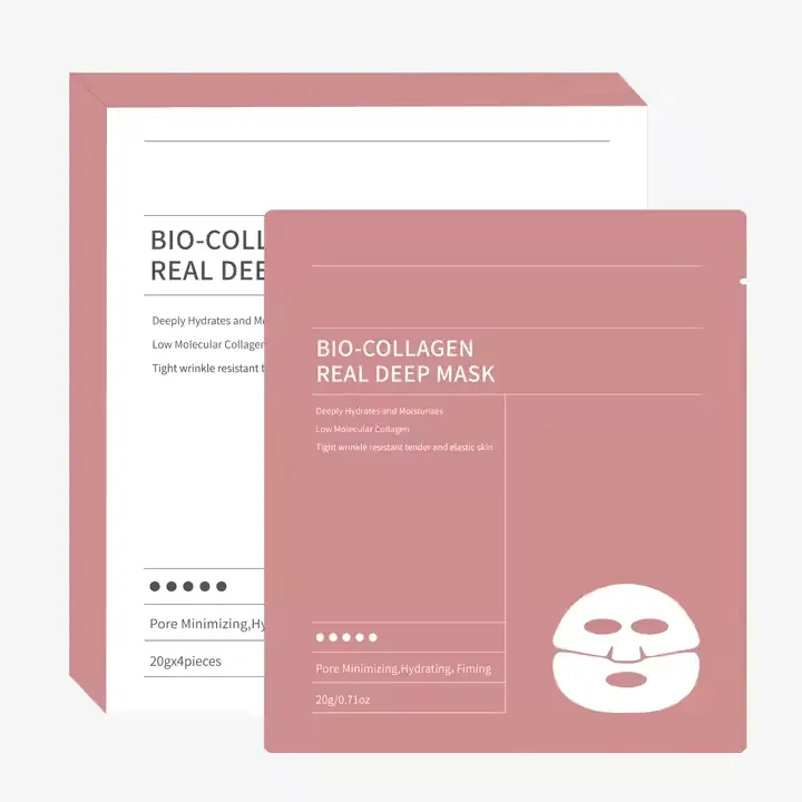 Bio Collagen Real Deep Mask with Collagen & Hyaluronic Acid for Overnight Hydration and Anti-Aging - Moisturizing, Exfoliate Skin Repair viral