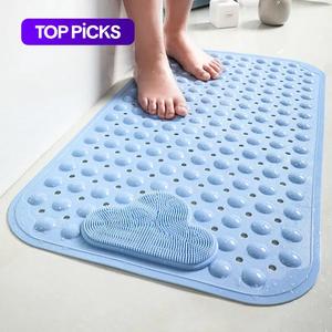 Non-slip Bath Mat, 1 Count Soft Bathroom Mat with Massage Bubble, Quick Drying Bathroom Mat, Fashionable Bathroom Decor for Hotel and Home Use, Bathroom Accessory #TOP PICKS