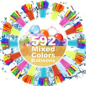 Random Color Quick Injection Water Balloon, 592pcs/111pcs Water Balloons for Water Battle, Outdoor Irrigation Balloons, Summer Party Toys, Water Balloons, Birthday Party Supplies
