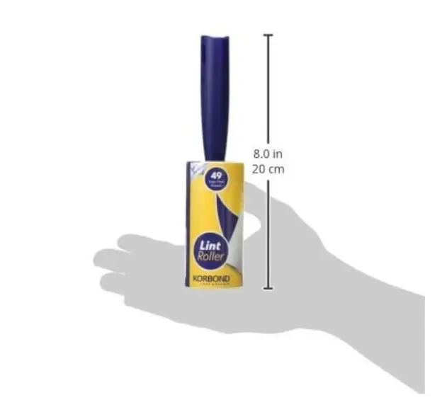 Lint Roller 7.4m - Lint Remover & Sticky Rolls, Pet Hair Remover, Cat Hair Remover, Clothes Sticky Roller - Compatible with Lint Roller Refills Cleaning Sheets 5