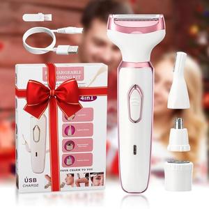 Electric Shaver for Women, Rechargeable & Portable Shaver Kit, Lady Electric Shaver for Face, Nose, Legs, Underarm & Bikini, Wet & Dry Painless Shaving, Gifts for Girlfriend, Clipper Razor, Cordless Body Shaver