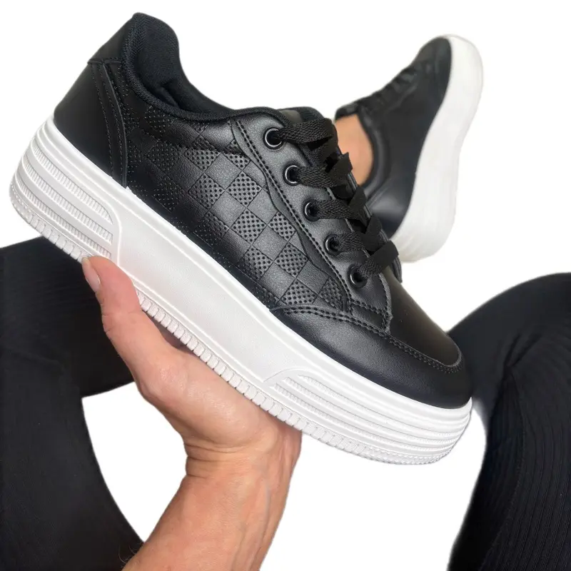 Ladies black affordable 2025 trainers  footwear fashion casual trainers  Comfortable shoe Sneaker Women Girl
