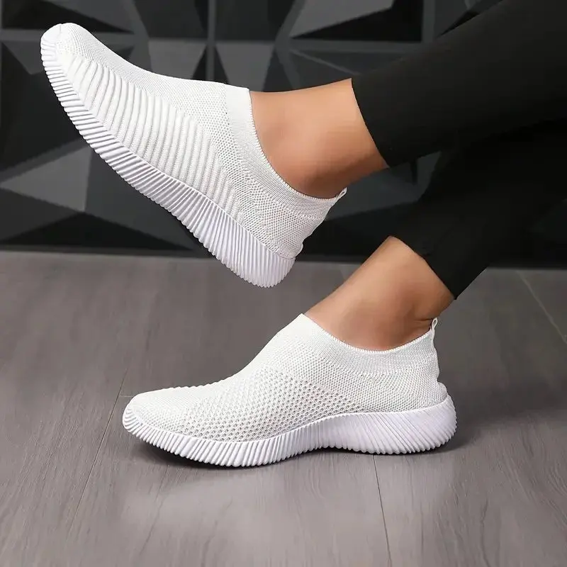 Women’s Breathable Solid Color Sneakers – Lightweight Mesh Running Sports Shoes 2