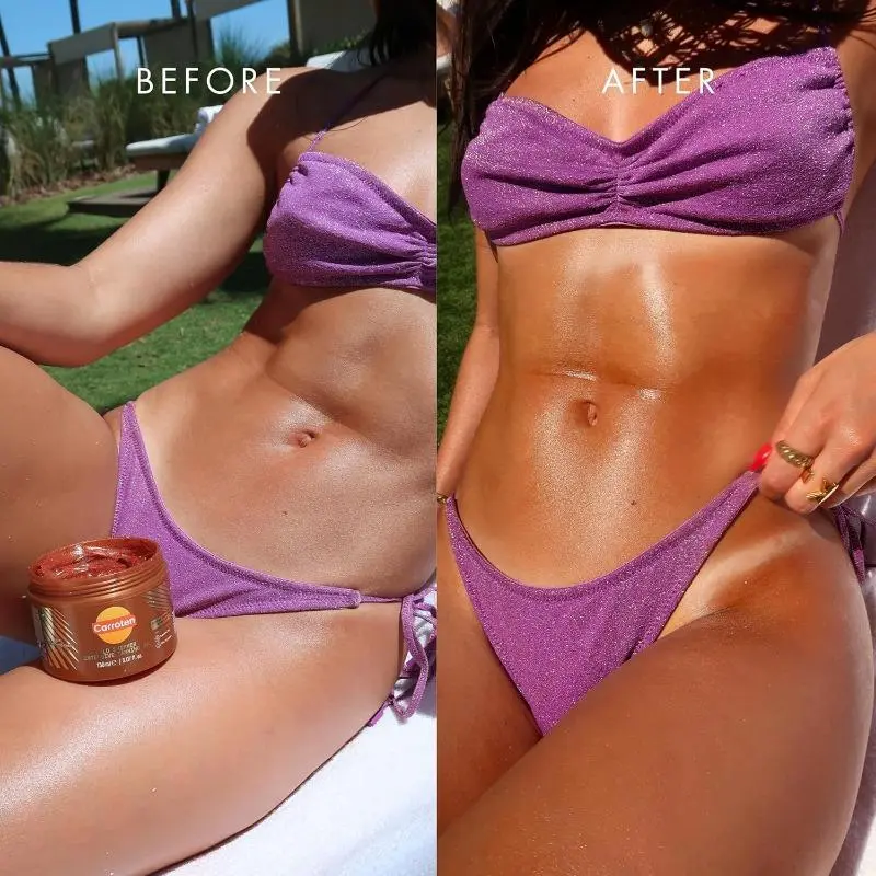 Ca.rro.te.n G.ol.d Shimmer Intensive Tanning Gel 150 ml - Tan Express Accelerator for Shine Brown - Sunbed Tanning Accelerator - Sunscreen without SPF 2