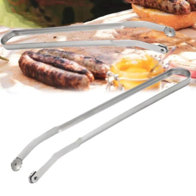 "Stainless Steel BBQ Tongs – Sausage Turner for Grilling and Cooking, Kitchen Tool UK" 1