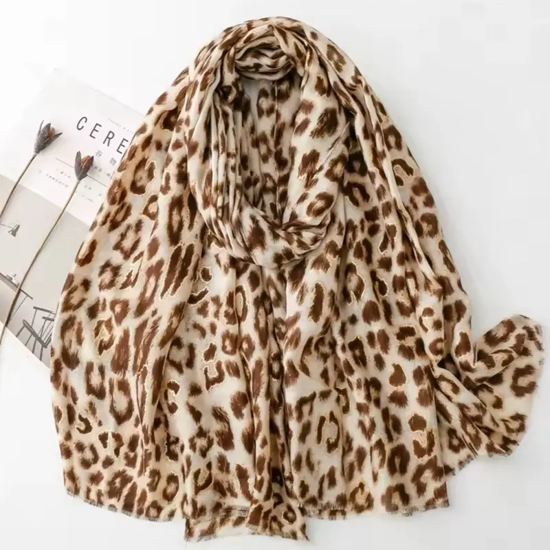 Leopard Print Hijab – Lightweight & Breathable Fabric