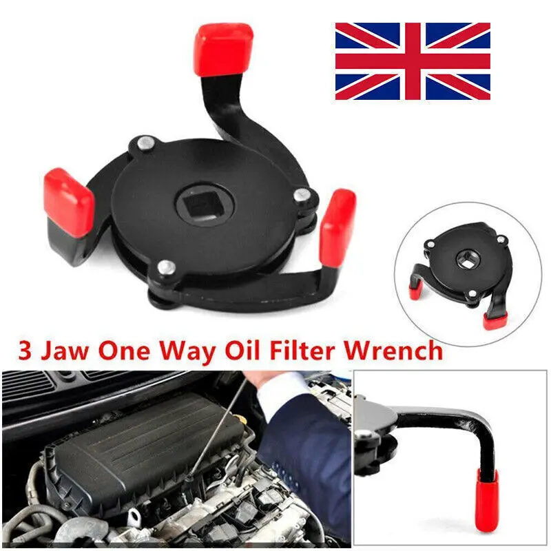Oil Filter Wrench 3Jaw Adjustable Car Oil Filter Removal Tool Non-slip Universal 8