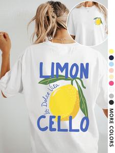 Women's Lemon Print Round Neck Graphic Tee, Vintage Trendy Casual Short Sleeve T-shirt for Daily Wear, Ladies All Seasons Womenswear, Tops for Women Uk, Crewneck