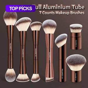 MAANGE Multi-use Makeup Brush Set, 7 Counts/set Ergonomic Design Cosmetic Brushes for Blush Contour Highlighter Concealer, Professional Facial Detailing Makeup Tools for Women & Girls, Face Brush Set