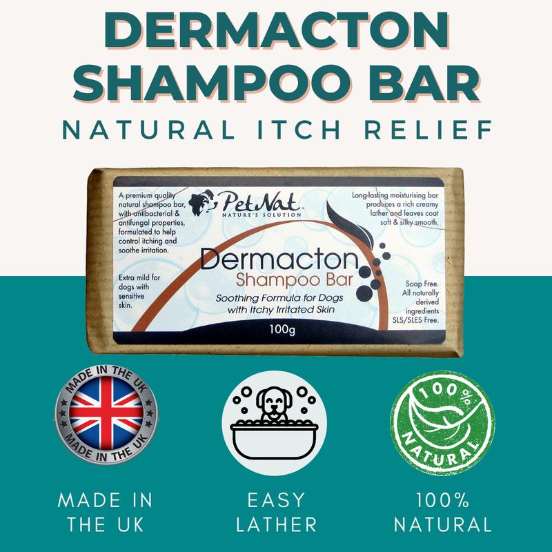 Dermacton Shampoo Bar for Itchy Dogs 100g - for ITCHY Irritated Skin | Natural Relief From Itching, Antibacterial and Antifungal, Long Lasting Bar Format, Great for Sensitive & Dry Skin, Professionally Recommended 2