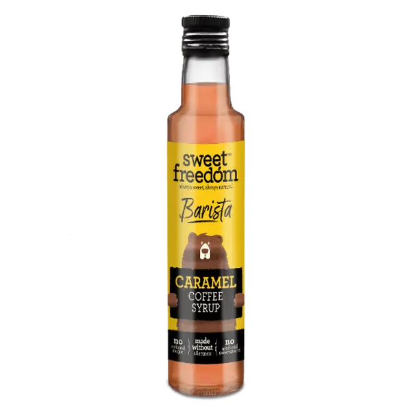 Barista Caramel Syrup 250ml in Glass Bottle