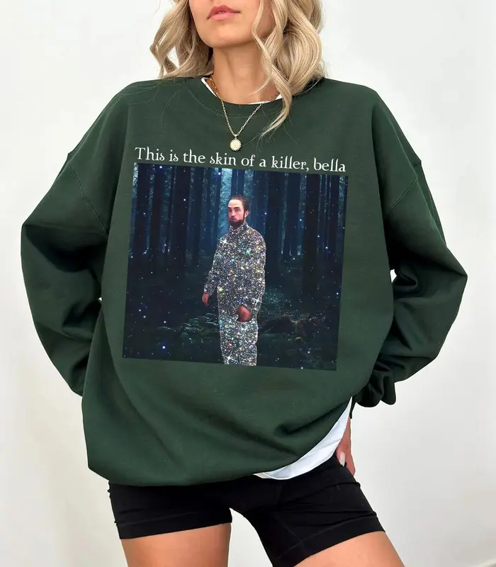 Robert Pattinson Twilight Meme Shirt, This is the Skin of A Killr Bella Tee, Jacob Twilight T-Shirt, Twilight Saga Tshirt, Funny Graphic Robert Pattinson Shirts 1