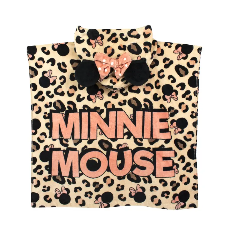 Vanilla Underground x Disney Girls Pink Minnie Mouse Poncho Towel (One Size) 1