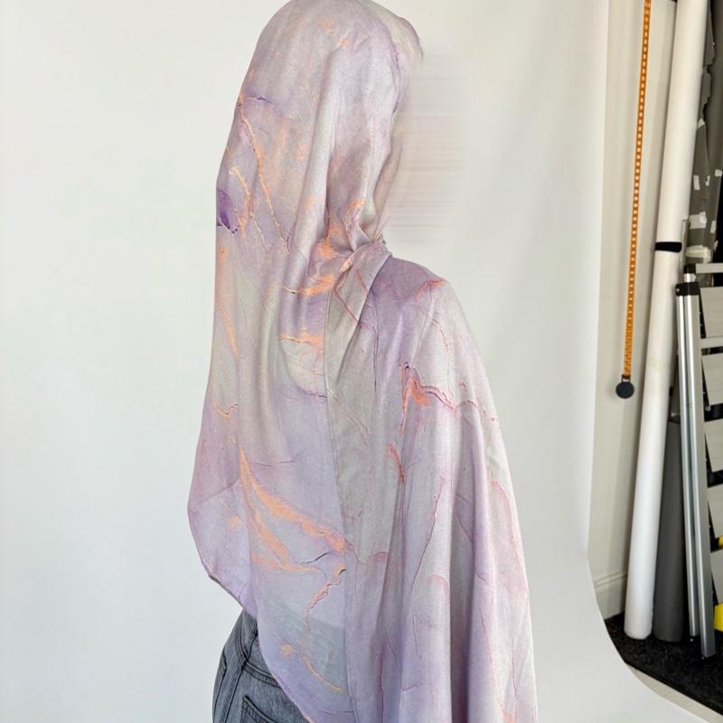 Lavender Veil 100% Modal Hijab Double hijab 2