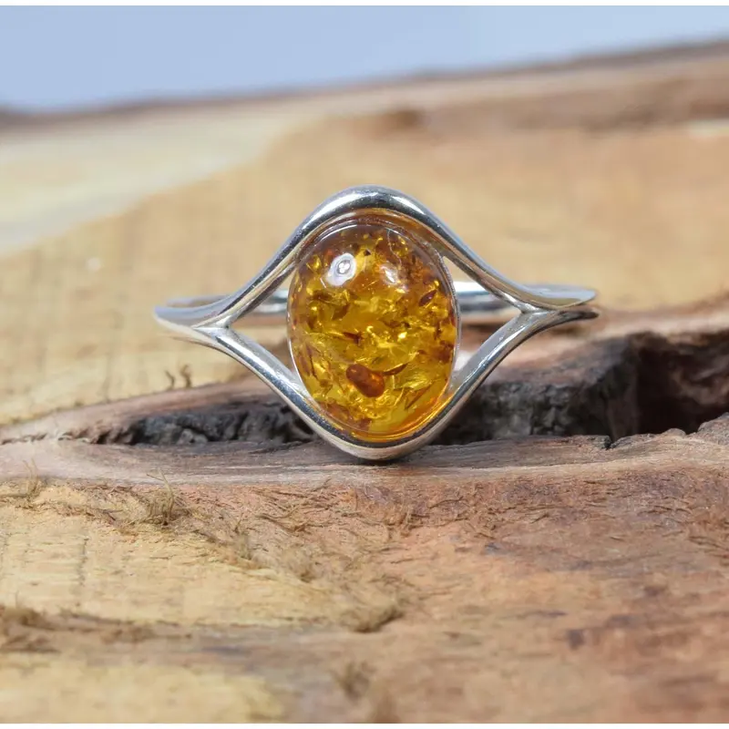 Baltic Amber 925 Sterling Silver Ring 1