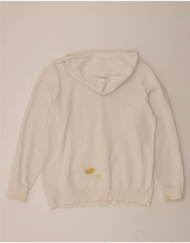 Pre-Owned Vintage REEBOK Mens Graphic Hoodie Jumper XL White Cotton 2