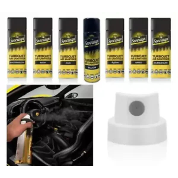 Sovereign Turbojet Air Sanitizer Spray - Car Home Turbojet Air Freshener | 500ml Can Spray Scent Perfume Scented Aroma - Household 1