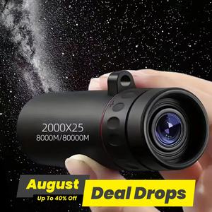 2000*25 High-power Magnifying Monocular Telescope, Portable Mini Multi-purpose Telescope, Single Tube Telescope for Outdoor Camping, Hunting, Fishing