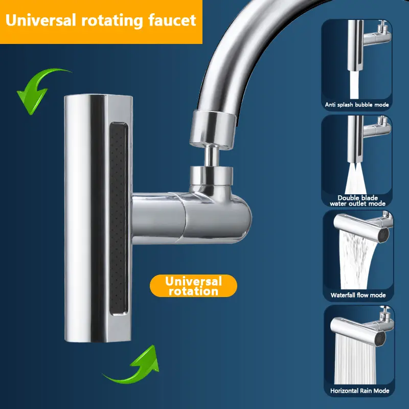 Four Speed Swivel Dishwasher Spout Faucet Small Flying Rain Faucet Kitchen Wash Shower Mixer Waterfall Aerator Faucet 0