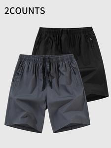 Men's Solid Color Breathable Quick Drying Shorts, Casual Comfy Shorts for Gym Workout Running, Men's Bottoms for Summer
