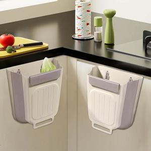 Kitchen Cabinet Hanging Trash Can, 1 Count Foldable Cabinet Hanging Trash Can, Household Items, Hanging Garbage Can for Kitchen, Bathroom, Bedroom, Camping, Household Items