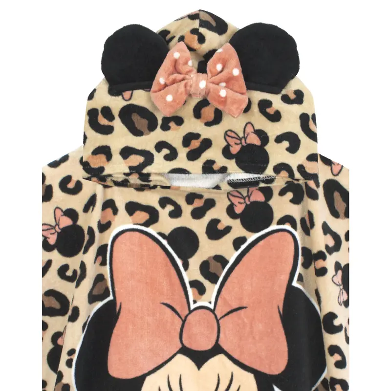 Vanilla Underground x Disney Girls Pink Minnie Mouse Poncho Towel (One Size) 3