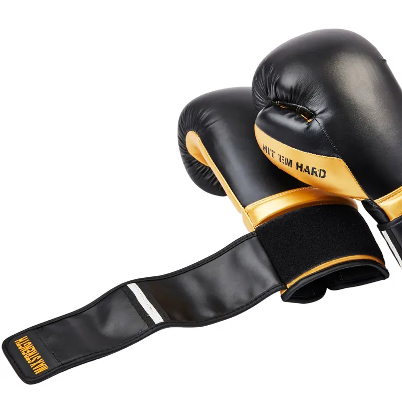 MAXSTRENGTH Boxing Sparring Gloves MMA Training Black/Golden 1  boxing 4