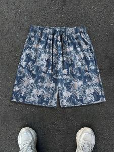Men's Floral Print Loose Fit Shorts, Casual Comfy Breathable Quick Drying Shorts for Summer, Men's Bottoms for Beach Vacation