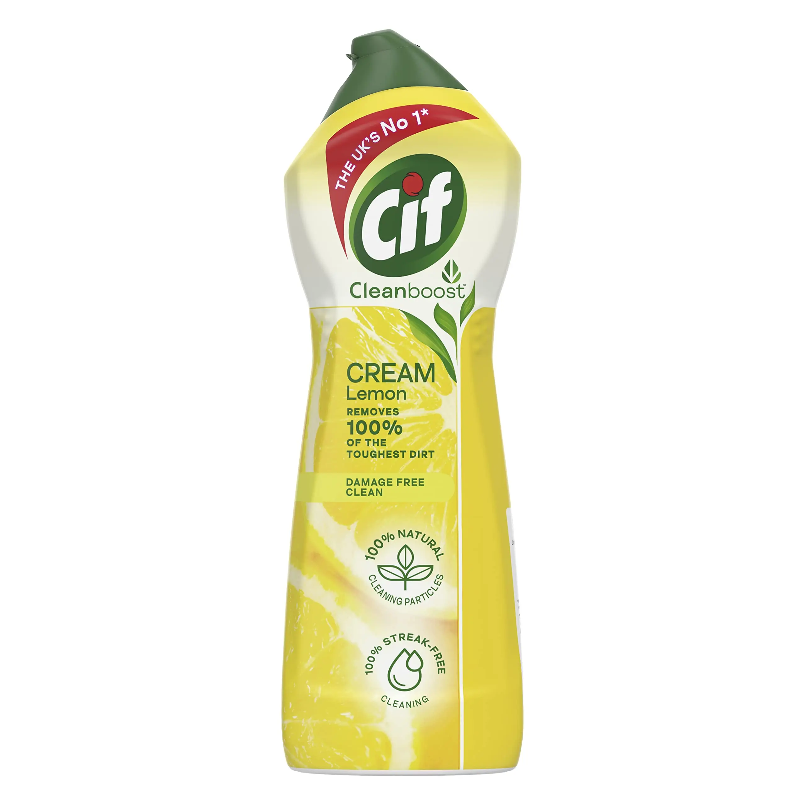 Lemon Cream Cleaner multipurpose surface cleaner with 100% natural cleaning particles removes 100% of the toughest dirt 750 ml Household